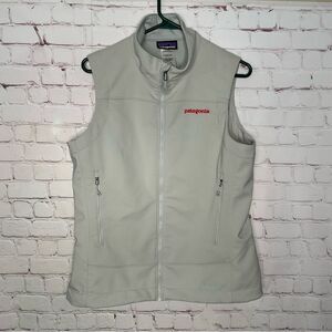 Patagonia Sleeveless Polartec Vest Gray/Ivory‎ White Off Worn Once Size L